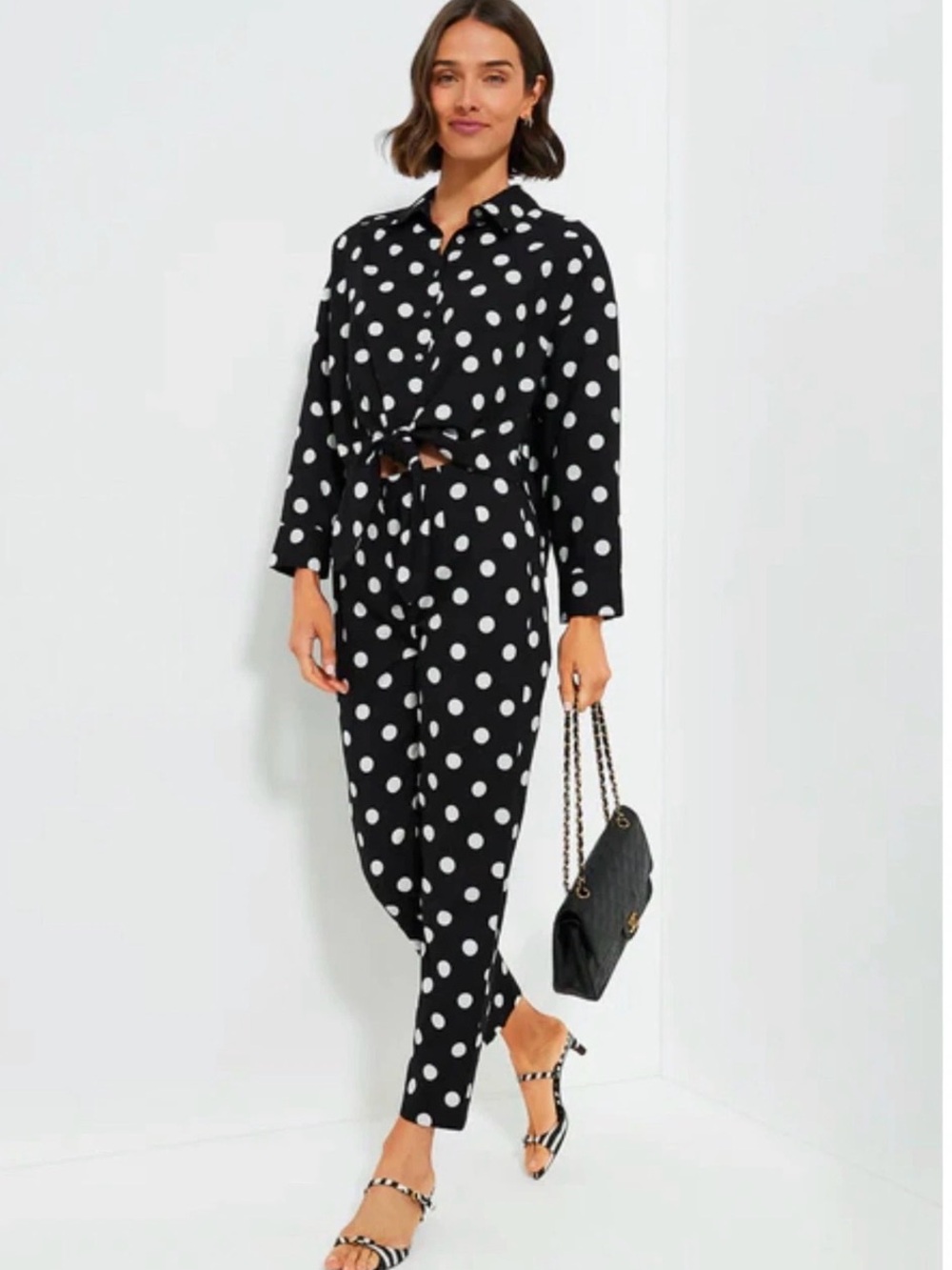 Tuckernuck Black & White Polka Dot Trousers